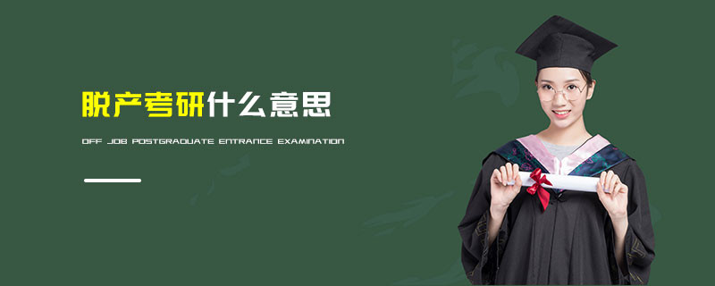 脱产考研什么意思