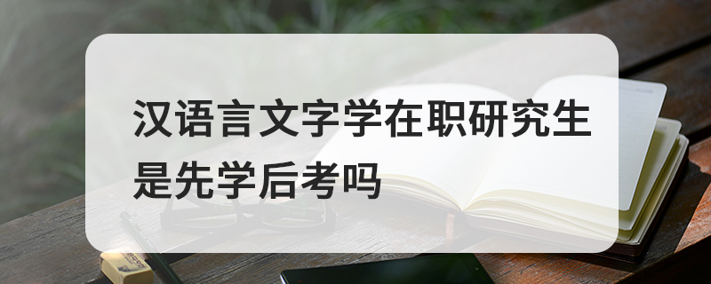 汉语言文字学在职研究生是先学后考吗