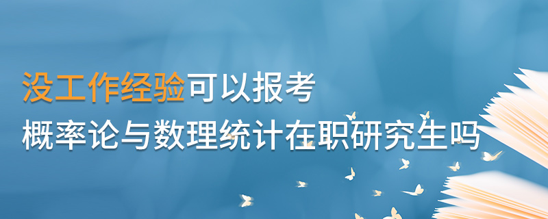 没工作经验可以报考概率论与数理统计在职研究生吗