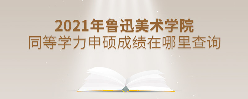 看这里！2021年鲁迅美术学院同等学力申硕成绩查询入口！