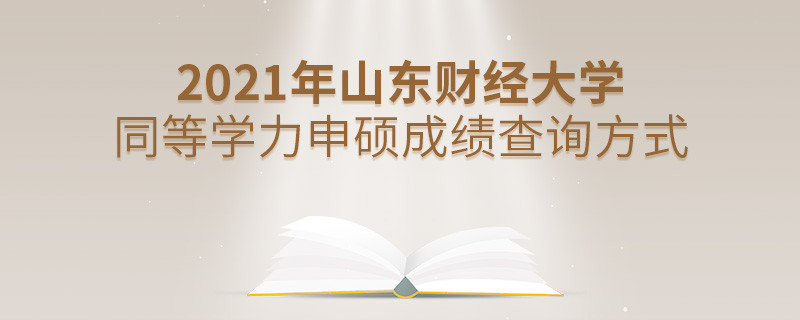 山东财经大学同等学力申硕成绩可通过什么方式查询？