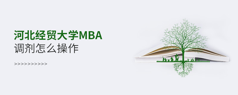 河北经贸大学MBA怎么调剂？