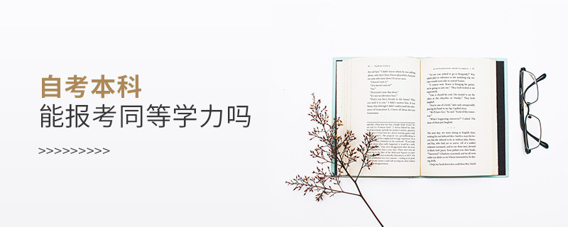 自考本科能报考同等学力吗