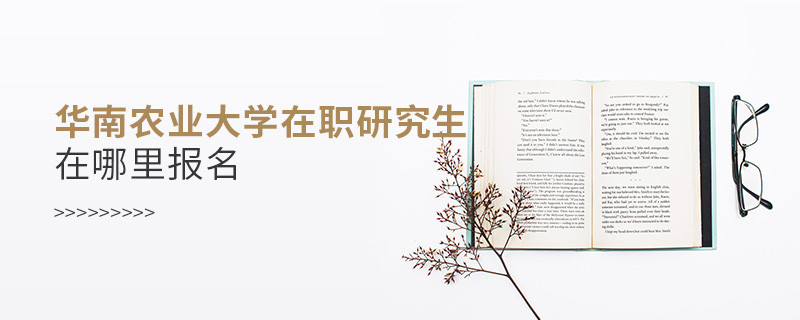 华南农业大学在职研究生在哪里报名？