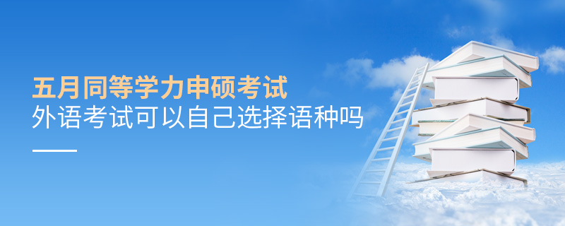 五月同等学力申硕外语考试可以自己选择语种吗