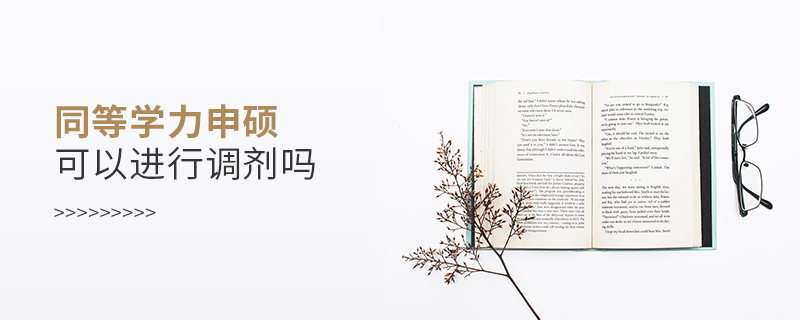 同等学力申硕可以进行调剂吗
