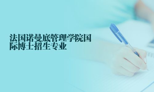 法国诺曼底管理学院国际博士招生专业