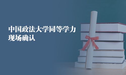 中国政法大学同等学力现场确认