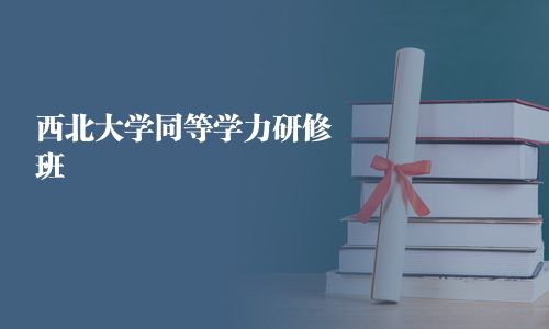 西北大学同等学力研修班