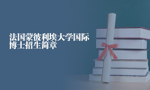 法国蒙彼利埃大学国际博士招生简章