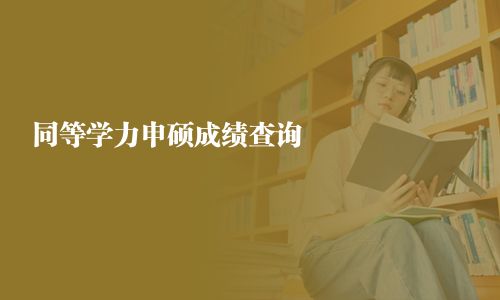 同等学力申硕成绩查询