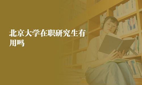 北京大学在职研究生有用吗