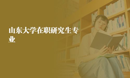 山东大学在职研究生专业