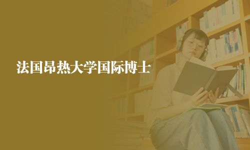 法国昂热大学国际博士