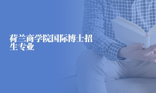 荷兰商学院国际博士招生专业