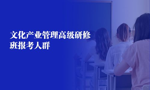 文化产业管理高级研修班报考人群