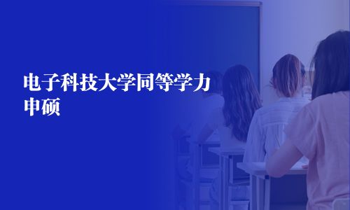 电子科技大学同等学力申硕