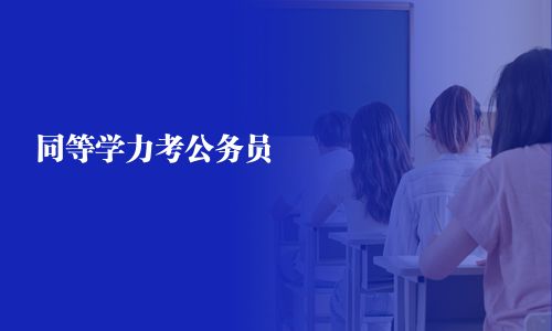 同等学力考公务员