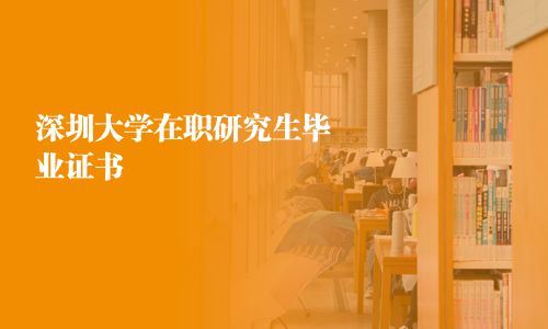 深圳大学在职研究生毕业证书
