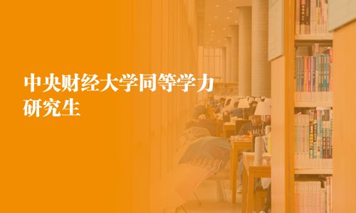 中央财经大学同等学力研究生