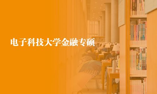 电子科技大学金融专硕