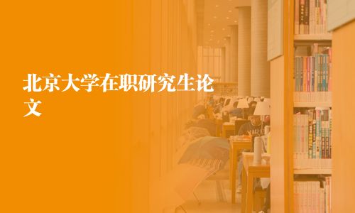 北京大学在职研究生论文
