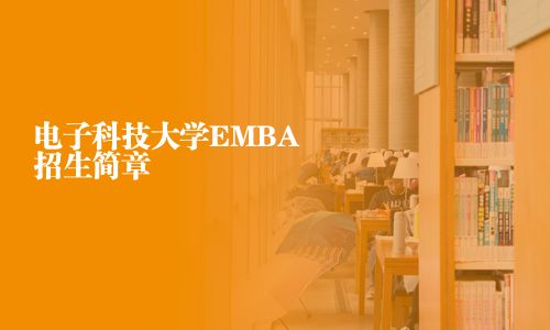 电子科技大学EMBA招生简章
