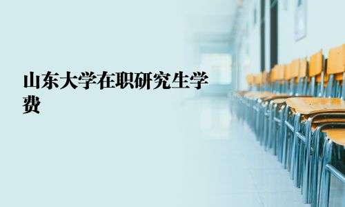 山东大学在职研究生学费