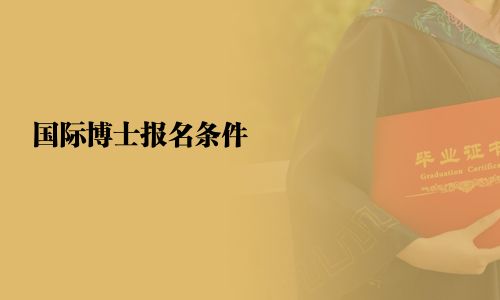 国际博士报名条件