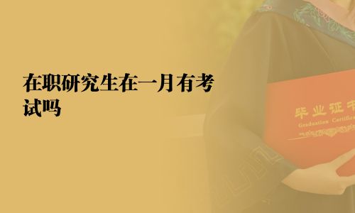 在职研究生在一月有考试吗