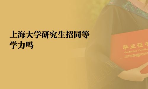 上海大学研究生招同等学力吗