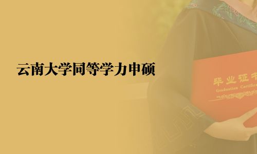 云南大学同等学力申硕