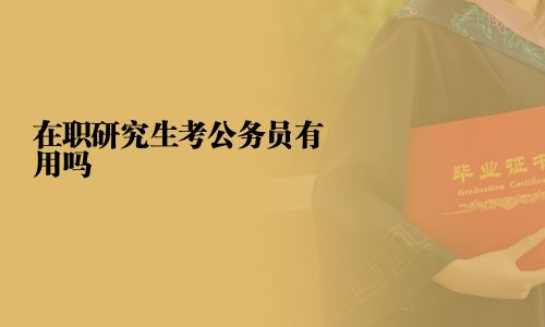 在职研究生考公务员有用吗