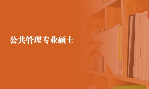 公共管理专业硕士