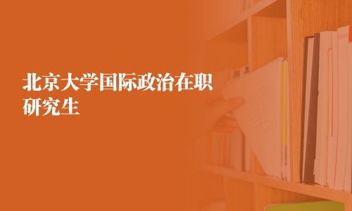 北京大学国际政治在职研究生