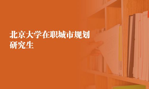 北京大学在职城市规划研究生