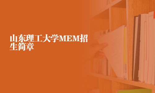 山东理工大学MEM招生简章