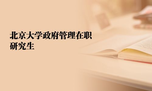 北京大学政府管理在职研究生