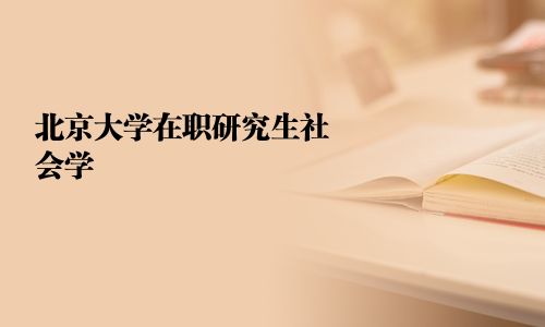北京大学在职研究生社会学