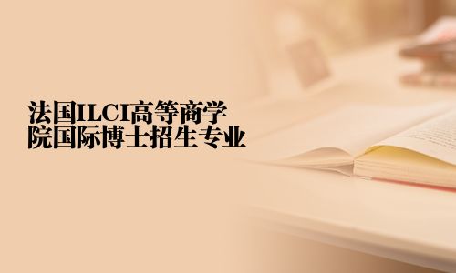 法国ILCI高等商学院国际博士招生专业