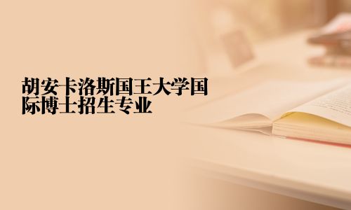 胡安卡洛斯国王大学国际博士招生专业