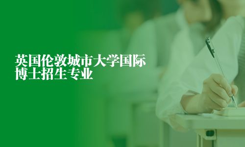 英国伦敦城市大学国际博士招生专业