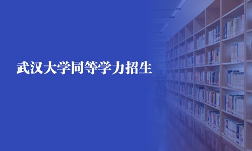 武汉大学同等学力招生