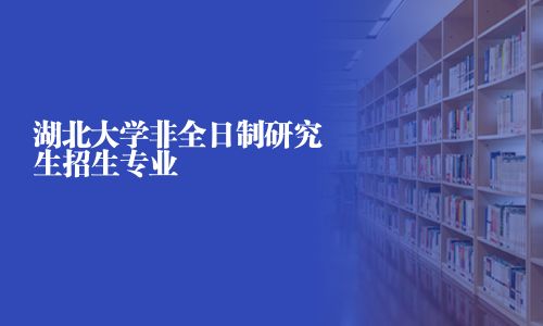 湖北大学非全日制研究生招生专业