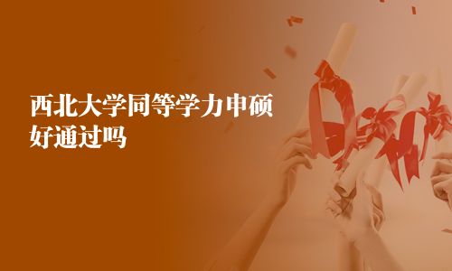 西北大学同等学力申硕好通过吗