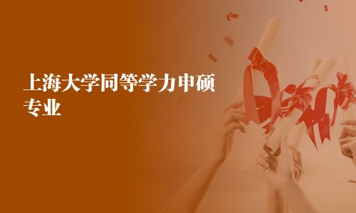 上海大学同等学力申硕专业