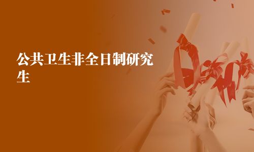 公共卫生非全日制研究生