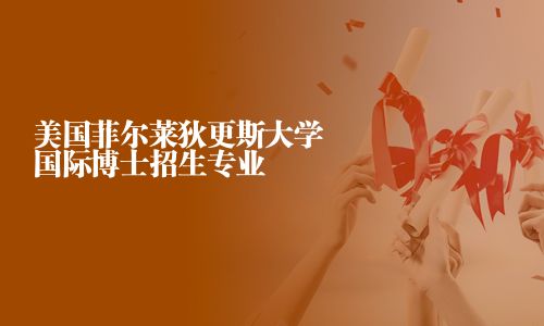 美国菲尔莱狄更斯大学国际博士招生专业