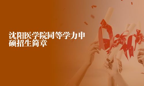 沈阳医学院同等学力申硕招生简章