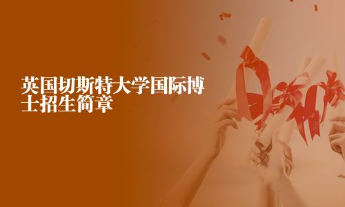 英国切斯特大学国际博士招生简章